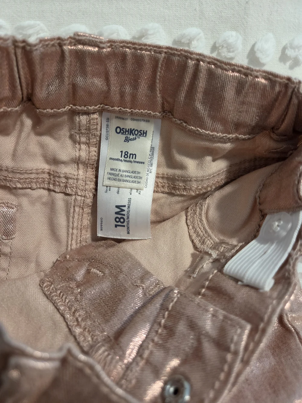 OshKosh B'gosh Girls Metallic Pink Bootcut Jeans